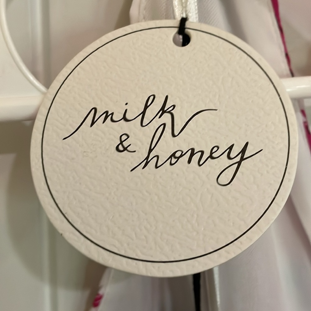Milk and Honey large colorful jumpsuit with open back and tie at the neck NWT - Picture 5 of 8